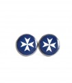 Gemelli croce di Malta simbolo di Amalfi in acciaio inox