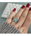 Anello regolabile maiolica Positano Maria Teresa in acciaio inossidabile