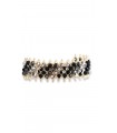 Bracciale Crown in perline argentate e mezzicristalli nelle sfumature dell'argento e del nero