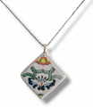 Prezzo Lancio! Ciondolo maiolica in ceramica con motivo Maria Teresa (Positano)